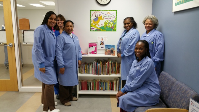 The wonderful dental assistants at the UDM RX for Reading Library